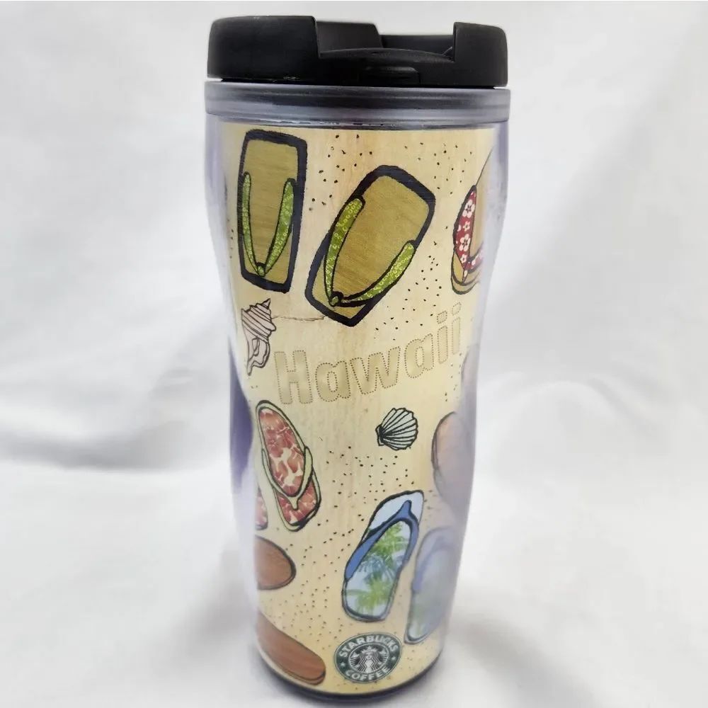☕️Starbucks 2005 Hawaii LL Slipper Flip Flip 16oz Travel Tumbler